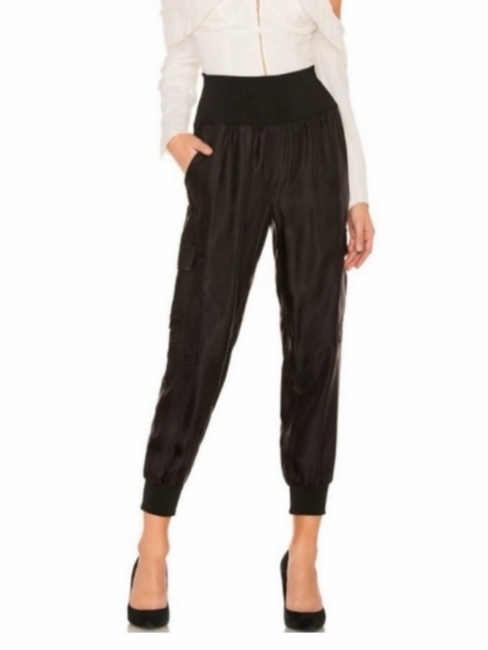 Cinq A Sept Tous Les Jours Giles Satin/Twill Jogger Size large